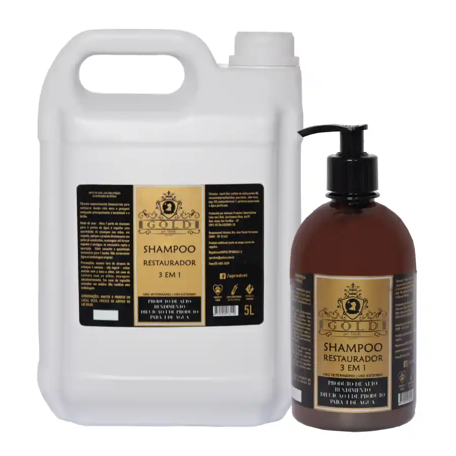 Shampoo Restaurador 3 em 1 GOLD